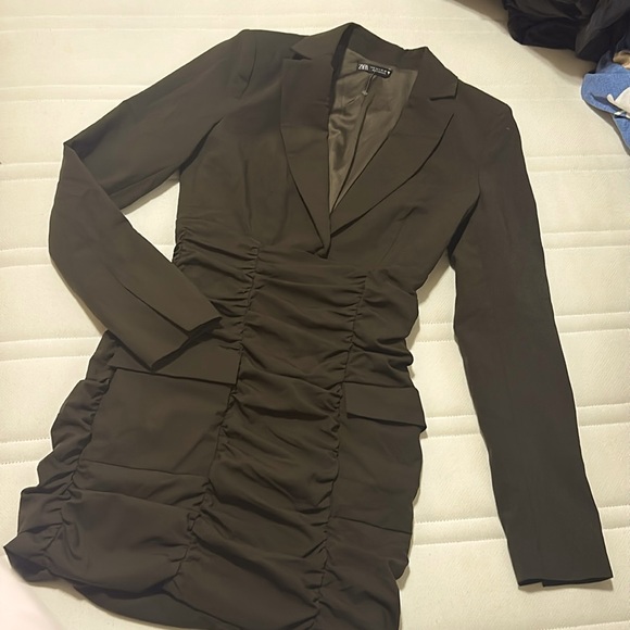 Zara Draped Blazer Dress - Picture 3 of 7